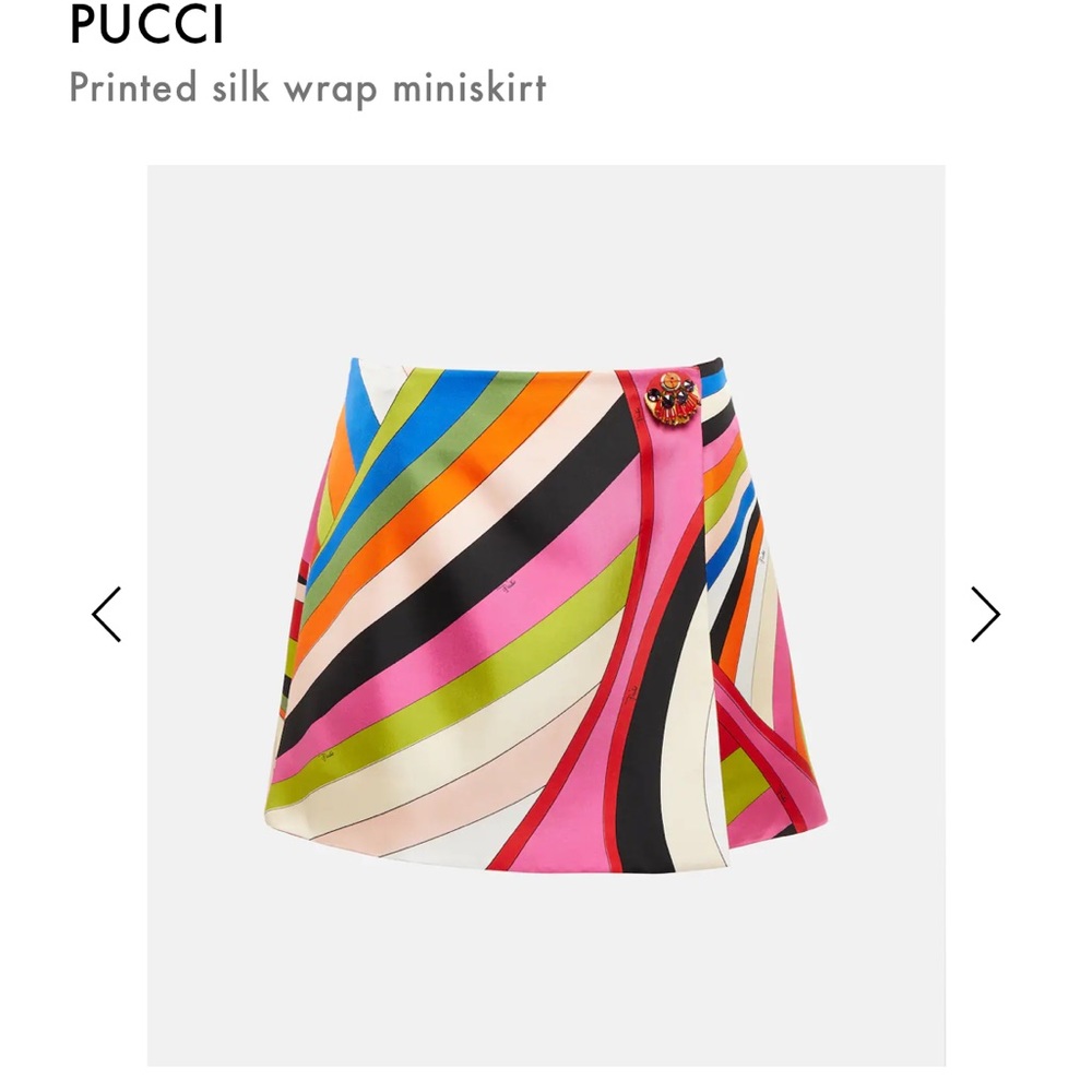 ISO Emilio pucci silk wrap skirt size 34